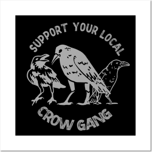 Street Crow gang funny vintage ravens lovers Christmas Posters and Art